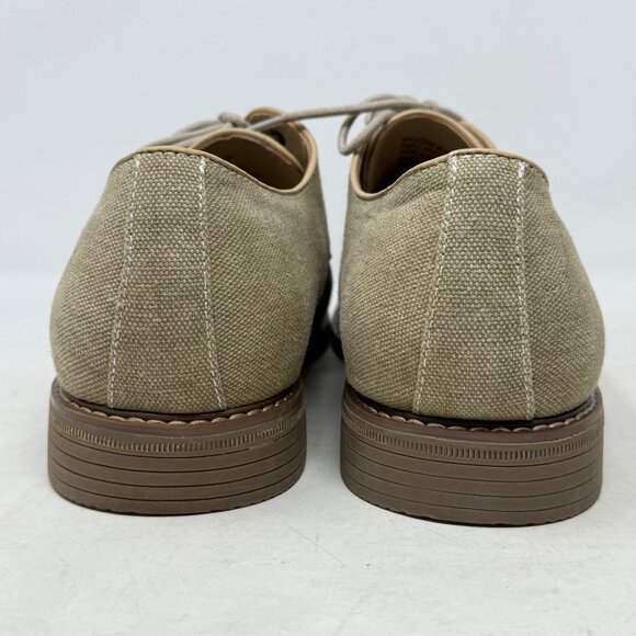 Izod Mens Image Natural Tan Beige LInen Oxford Shoes 13M Memory Foam Fabric - Picture 4 of 12